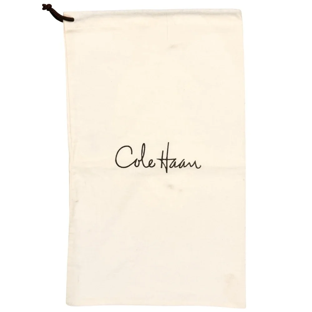 Pair Cole Haan Cream Drawstring Shoe Dust Bags Travel Storage Pouches